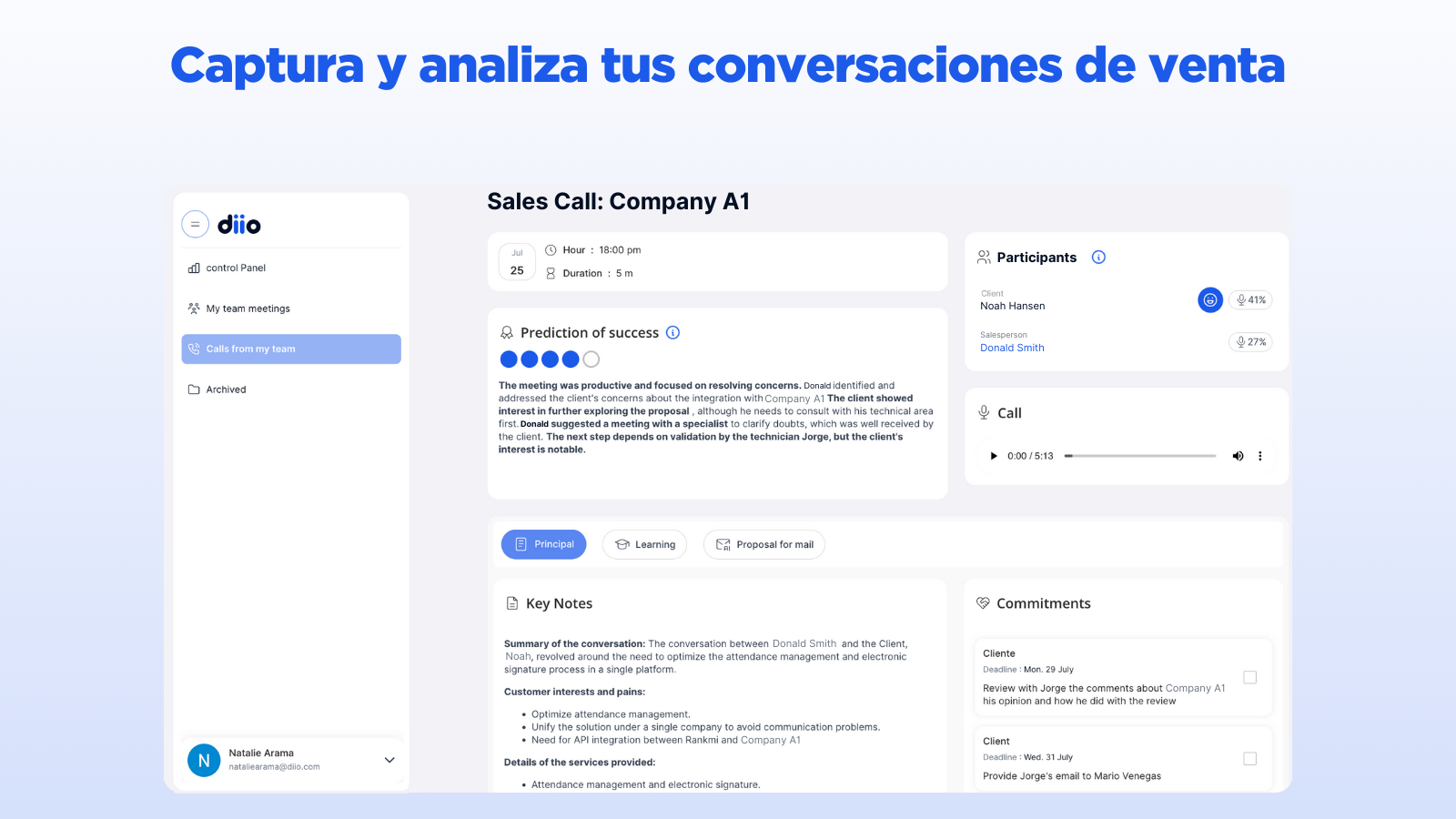 Captura y analiza tus conversaciones de venta